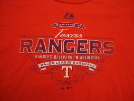 MLB Texas Rangers Baseball Fan Arlington Ballpark Classic Style T Shirt L - £12.36 GBP
