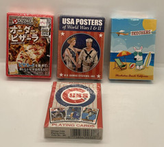 Lot of sealed playing cards patriotic Chicago cubs Skechers - £11.19 GBP