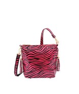 Zebra Fashion Crossbody Handbag Purse Fuchsia Mellow World Ziba Detachab... - $39.26 CAD