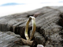 Wedding ring for women. 14k yellow gold Wedding band for women. Handmade wedding - £304.69 GBP