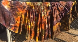 GOLDEN EARTHY TYEDYED GYPSY ATS TRIBAL BELLYDANCE SKIRT 25 Yds~36&quot; - $128.69