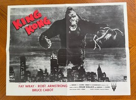 Vintage King Kong Movie Poster Flyer Rko Radio Pictures - Excellent Condition! - £31.72 GBP