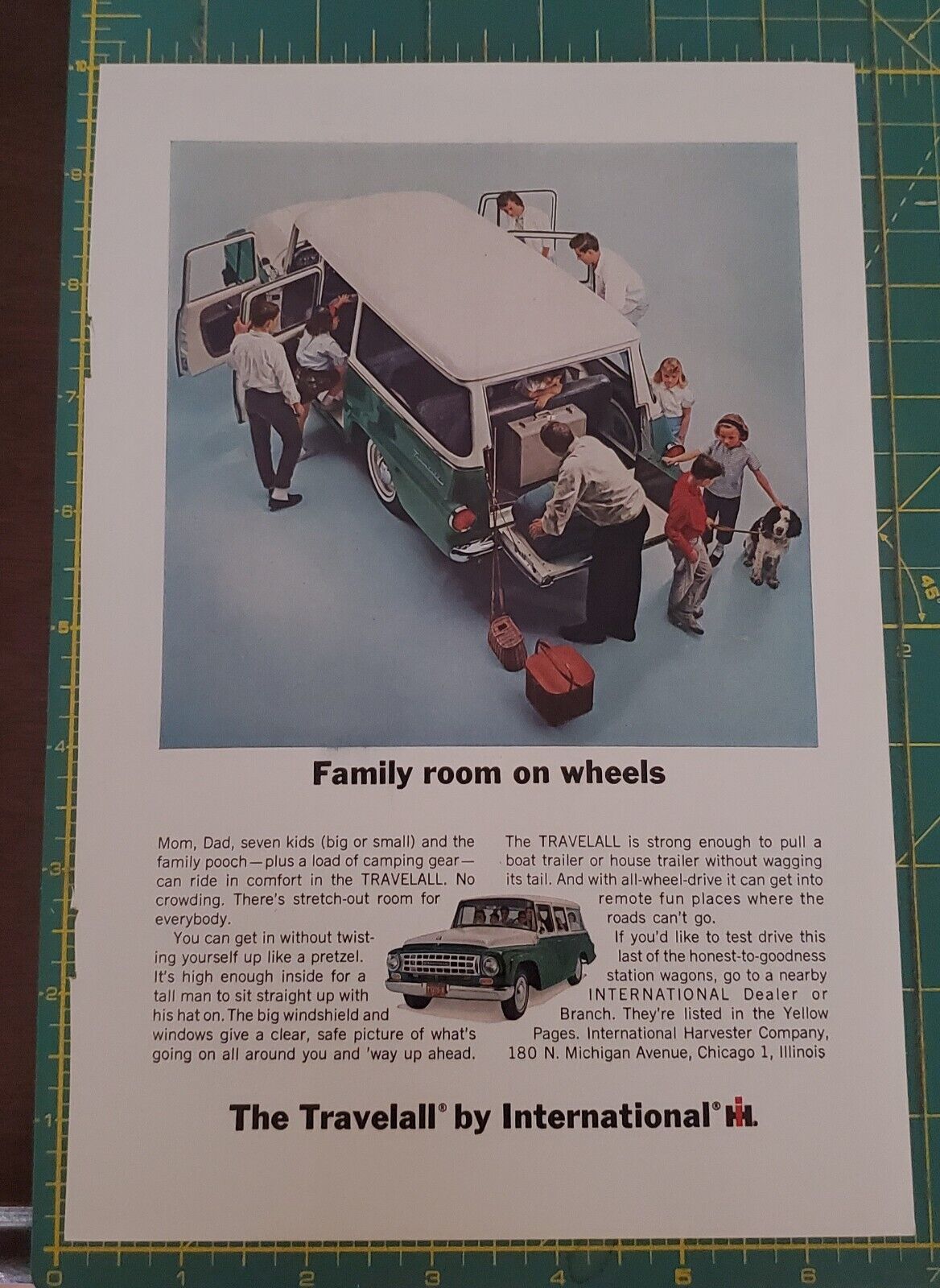 1960's Magazine Ad The Travelall by International Harvester Family Room - $12.19