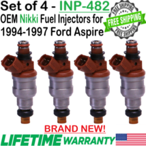 NEW OEM Nikki 4Pcs Fuel Injectors for 1994, 1995, 1996, 1997 Ford Aspire... - $357.38
