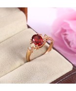 Divine Handmade Natural Garnet Ring in 925 Sterling Silver, Handmade Sil... - $39.89