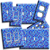 Blue Mosaic Arabic Tiles Light Switch Outles Wall Plate Kitchen Laundry Decor - £14.34 GBP+