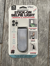 Premier Rechargeable Stick-On Selfie Light NWT Flip Up Mirror Kickstand ... - $11.02