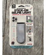 Premier Rechargeable Stick-On Selfie Light NWT Flip Up Mirror Kickstand ... - $206.57 MXN