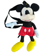 Disney Mickey Mouse Plush Backpack Zipper Back Pouch 17 in w/Tags - $26.88 CAD