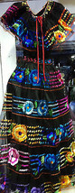 Chiapas Womens Folklorico Traditional Dance Fiesta Dress Set Black or Wh... - $222.63+