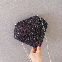 Fashion Chain Pearl Sequin Banquet Party Shiny Mini Shell Bag Lady Messenger Bag - £17.69 GBP