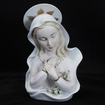 Lefton Madonna Virgin Mary Porcelain Figurine KW 1465 Child Jesus RARE V... - $36.25