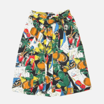 NWT J.Crew Button-Up A-Line in Postcard Print Fruit Belted Tie Skirt 4 - £57.55 GBP