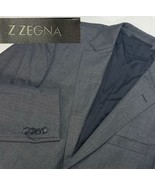Z Zegna Blazer 40L Drop 8 Mens Charcoal Grey Micro Wool Ermenegildo Jack... - £91.87 GBP