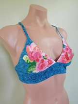 Vera Bradley Multicolor Floral Embroidered Bikini Top Size Small - $12.99
