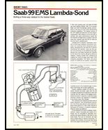 1977 Magazine Spec &amp; Test Sheet with Photo - Saab 99EMS Lambda Sond A6 - $69.60 MXN