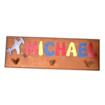 Personalized Wooden Coat Hanger &quot;Michael&quot; - $15.61