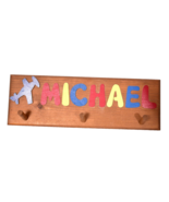 Personalized Wooden Coat Hanger &quot;Michael&quot; - $295.47 MXN