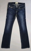 Big Star Liv Boot Jeans Womens 24L Blue Dark Wash Denim Low Rise 26x32.5  - $21.17