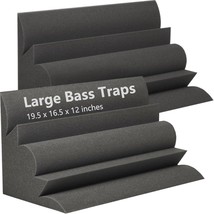 2 Pack Large Bass Traps, 19.5” X 16.5” X 12” Super Chunk Bass Trap Sound... - $51.96