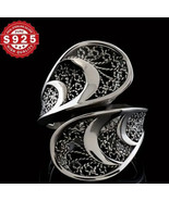 Moon vine sterling silver spoon ring - $29.88 CAD