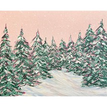 Snow Fall - Acrylic Wintertime Landscape Painting by Deb Bossert Artworks, 8x10&quot; - £47.49 GBP