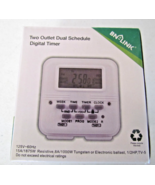 Heavy Duty Digital Programmable Timer 2 Dual Schedule Plug-in Outlet Switch - $18.95