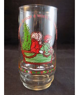 COCA-COLA Lmtd EDITION CHRISTMAS GLASS HOLLY HOBBIE 1977 SLED THEME 2 OF... - $13.52 CAD
