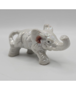 Vintage Lusterware Pearlescent Gray Ceramic Elephant Figurine - £10.91 GBP