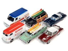 Johnny Lightning &quot;2-Packs&quot; 2023 Set A of 6 pieces Release 2 1/64 Diecast Model - £59.78 GBP