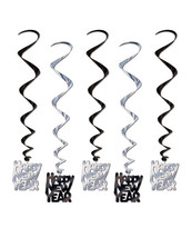Happy New Year Whirls - Black/silver - $41.98