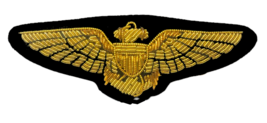 US NAVY AIR CORP PILOT GOLD BULLION WING - CURRENT - EXCELLENT QUALITY C... - £14.61 GBP