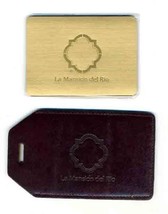 La Mansion Del Rio Leather Name Tag &amp; Folding Address Book San Antonio T... - $34.61