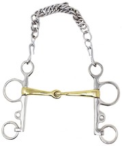 Horse NEW Steel Jointed Tom Thumb Pelham Bit Copper Mouth 35532A - $552.51 MXN