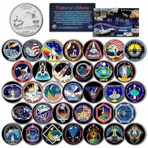 Space Shuttle Atlantis Missions Colorized Florida Quarters U.S. 33-Coin Set Nasa - £66.07 GBP