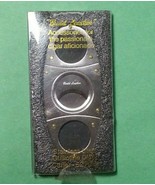 Budd Leather Guillotine Cigar Cutter .52 Ring Stainless Steel with Gold ... - $38.75