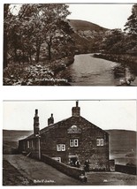 England UK Bills O&#39; Jacks Moor Cock Inn &amp; Scout Rock Mossley RPPC Postcards x2 - £5.45 GBP