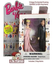 Vintage Enchanted Evening BARBIE &amp; KEN Keychain Basic Fun for Mattel 1996 NRFB - £14.92 GBP