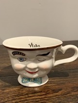 Vintage YUM Baileys Irish Cream Winking Face Bow Tie Coffee Cup Mug - £12.95 GBP