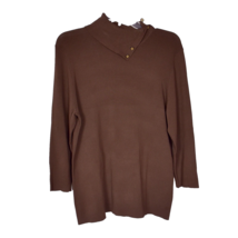 Dana Buchman Signature Brown Cowl Neck Sweater Size XL - $11.45