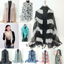 *US SELLER*lot of 10PCS Chiffon scarf wrap shawl Wholesale Bulk Scarves Soft #6 - £21.66 GBP