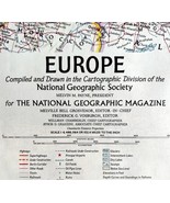 Map Of Europe 1969 National Geographic Folding One Sided Vintage Poster ... - $920.34 MXN