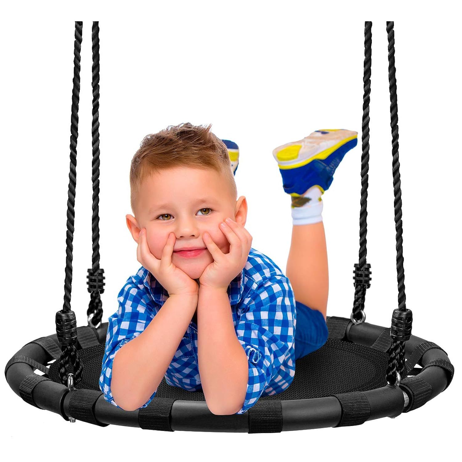 Sorbus Saucer Tree Swing - Kids Outdoor Disc Round Swing - 24" Heavy Duty 220lbs
