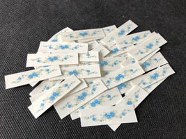 35 Blue Roses Vintage Waterslide Ceramic Decals  - £1.76 GBP