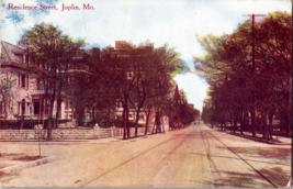 Vtg Postcard Residence Street, Joplin MO, Postmarked 1913 - £5.42 GBP