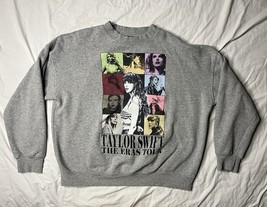 Taylor Swift The Eras Tour Official Pullover Sweatshirt Unisex Medium Gray - $50.00