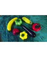 Lot of Vintage Hand Blown Glass Fruit - $33.22