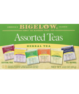 Bigelow Assorted Herbal Tea 6 Varieties Herb Teas (18 Tea Bags) + FREE S... - £7.85 GBP