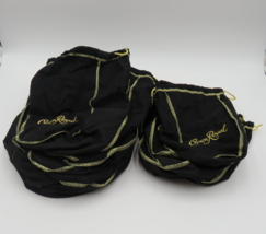 Crown Royal Reserve Bags Lot 16 Felt Black Yellow Gallon Fifth Sizes Drawstring - £34.99 GBP