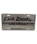 Dealership License Plate Dick Brooks Chevrolet Spartanburg SC Metal Embo... - $24.24